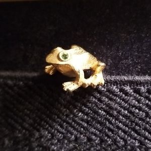 Adorable FROG Vtg Avon gold/green eyes 🐸